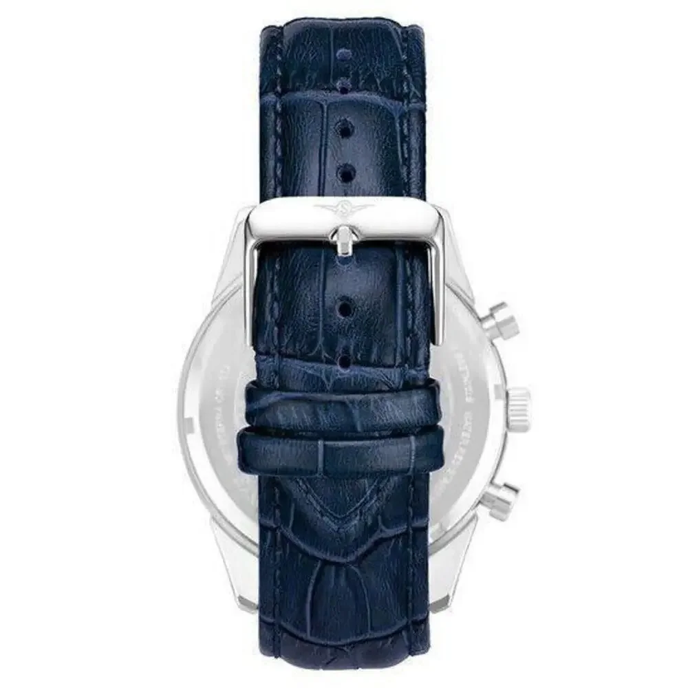 New Stuhrling Monaco‎ Quartz Chronograph Date Blue Mens Watch